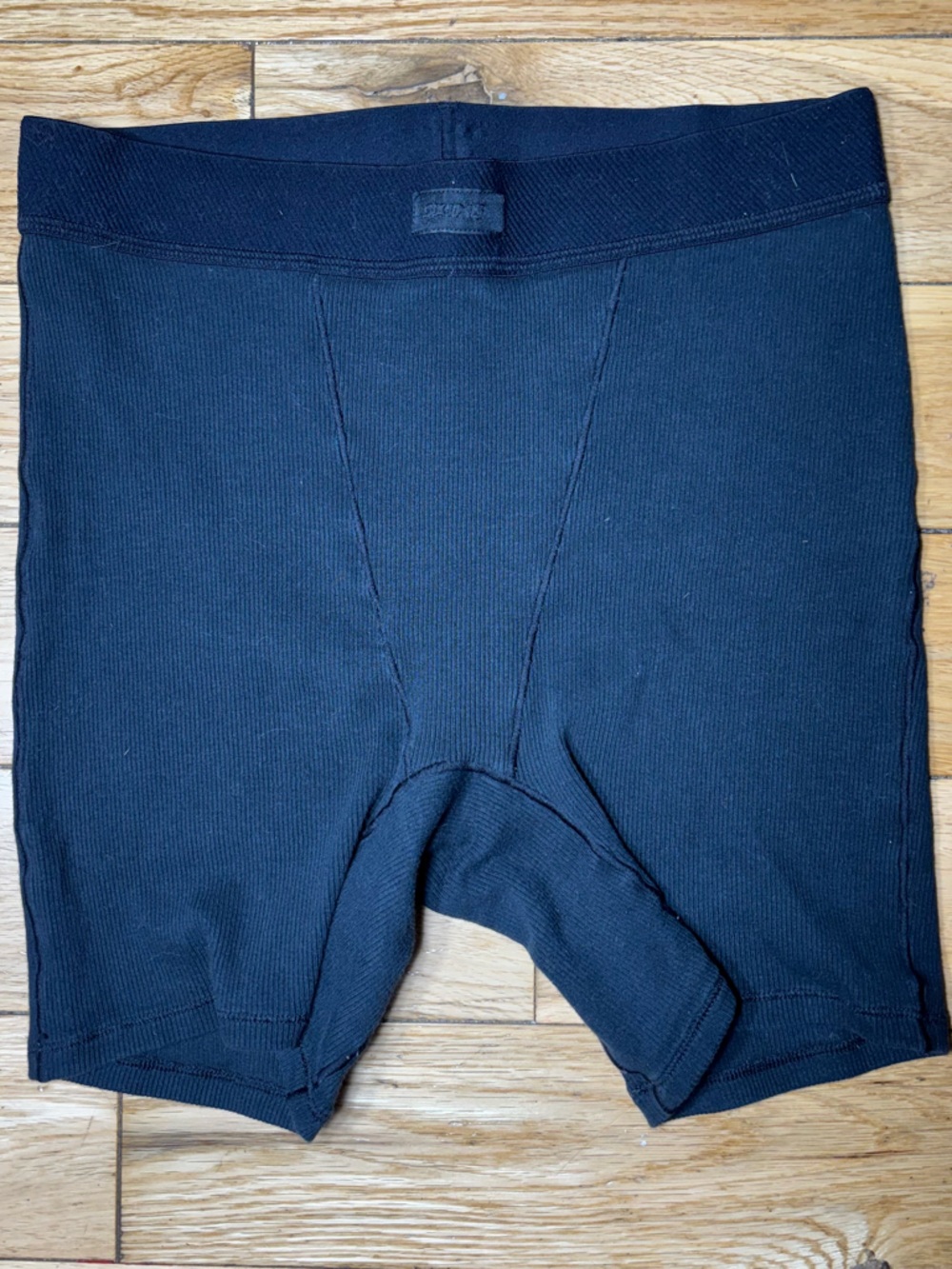 SKIMS Black Cotton Rib Boxer Briefs Women’s Size M